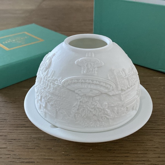 Bernardaud White Porcelain Cityscape Tealight Holder NWT